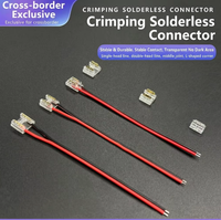 Connecteur à clipser à 2 broches pour fil simple, 5 mm, 8 mm, 10 mm, connecteur pour bande lumineuse Cob