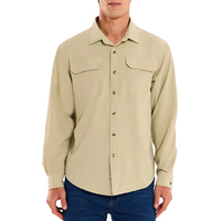 Chemises à manches longues pour hommes, coupe ample, couleur dégradée, respirantes, anti-bactériennes, à séchage rapide, en polyester et élasthanne, UPF 50, personnalisables en gros (OEM)