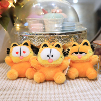 Pas cher Vente en gros Cartoon Cute Gar field Plush Toy Doll Keychain Grab Machine Bag Pendant Bon cadeau pour les enfants