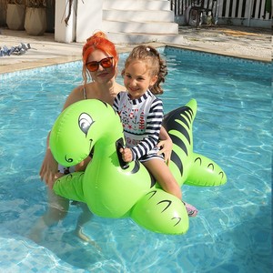 Interesting Life <b>Inflatable</b> Dinosaur <b>Float</b> 135x75x80cm Thickened PVC Kids Swimming Ring Pool Toy - Product Image 5