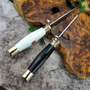 Cuchillo de Supervivencia Ruso de Segunda Generación para Exteriores, Funda de PU, Protector de Mano de Acrílico y Acero Inoxidable, Hoja de Acero 440C, DIY OEM, Camping - Product Image 3