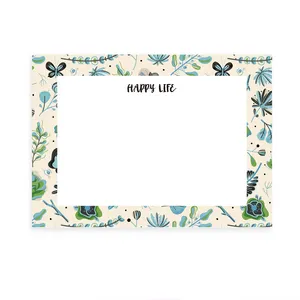 Tarjetas con patrón de plantas y mariposas, tarjetas de felicitación en blanco con sobre de vida feliz, para regalo, nuevo diseño