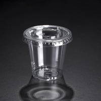 Gobelet jetable transparent en plastique PET de haute qualité, 3 oz, 62 mm, pour boissons et dégustation de nourriture, avec couvercles
