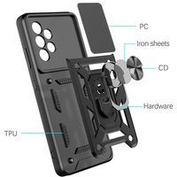 Accessoires pour téléphones mobiles Coque arrière en TPU avec anneau de support pour appareil photo Étanche antichoc Coque de protection pour téléphone pour S22 S23 Ultra