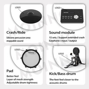 Nível profissional jazz drum kit instrumento musical drum set para baterista profissional - Product Image 2