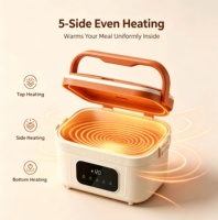 Boîte à lunch chauffante infrarouge lointain HC06, rechargeable sans fil, 60 ℃   Chauffe-plats de pique-nique à écran LED pour maintenir au chaud