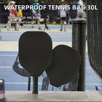 Sac de tennis portable imperméable en néoprène de qualité supérieure, bandoulière, 30-40L, fermeture éclair, sac à dos pour raquette de padel, compartiment pour chaussures