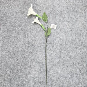 Flor Artificial de Tallo Único con 2 Cabezas, Datura <span class=keywords><strong>Stramonium</strong></span>, 60CM, Blanca, para Decoración de Tiendas, Hogares y Ventanas - Product Image 2