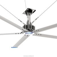 Ventilateur HVLS Ventilateur de plafond industriel de grande taille Refroidi par air Ventilation Blow Prix bon marché 220V/380V Grand ventilateur de plafond industriel