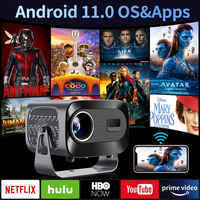 Projecteur Yinzam A10 Plus : Projecteur LCD portable de 200 lumens avec Android 13 et BT Wifi6 720P Max 4K pour la maison, les réunions