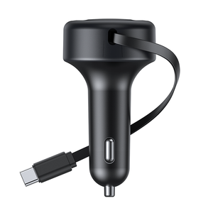 ที่ชาร์จโทรศัพท์มือถือในรถยนต์แบบใหม่ PD 60W สายแบบยืดหดได้ พร้อมสาย Type C ชาร์จเร็ว สำหรับ iPhone 17 แล็ปท็อป และโทรศัพท์ - Product Image 1