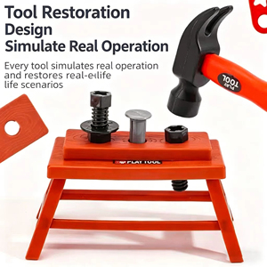 Jumon Kids <b>Tool</b> Toys Children's Pretend Play Plastic Set <b>Carpenter</b> Woodworking Repair & Garden Gear Including <b>Tool</b> Box and Belt - Product Image 5