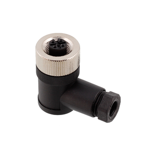 M12 Angled nữ nhựa lắp ráp nối vít <span class=keywords><strong>2pin</strong></span> 3pin 4pin 5pin <span class=keywords><strong>6pin</strong></span> 8Pin không thấm nước IP67 - Product Image 2