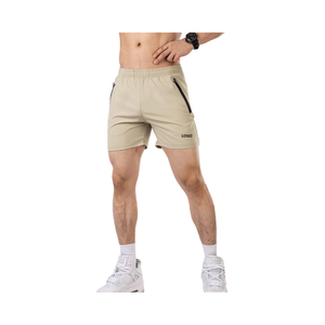 กางเกงขาสั้นออกกำลังกายสำหรับผู้ชายแห้งเร็วระบายอากาศได้ดีมีกระเป๋าเชือกผูกเอวยางยืดมีกระเป๋าสำหรับเล่นกีฬาฤดูร้อน - Product Image 1