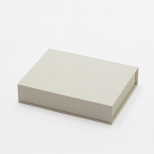 Custom sturdy elegant ivory shallow corporate pen gift boxes packaging with magnetic lid