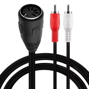 1.5M MIDI 5 PIN DIN ถึง2 RCA ตัวผู้ไปยังตัวเมียสายสัญญาณเสียงเกรดมืออาชีพสำหรับระบบสเตอริโอ <span class=keywords><strong>Bang</strong></span> & <span class=keywords><strong>Olufsen</strong></span> - Product Image 3