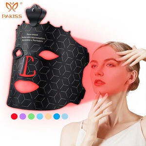 PAKISS Wireless Silicone Rejuvenecimiento Máscara de belleza facial eléctrica con terapia de 7 colores para estiramiento facial y cuidado de la piel - Product Image 1