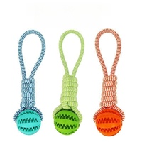 Jouets pour chiens en caoutchouc écologiques solides résistants aux morsures non toxiques accessoires interactifs pour animaux de compagnie jouets à mâcher en corde qui couinent