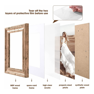 Cornice in legno rustico Versatile con cornice da parete e cornice per foto da tavolo regalo per le vacanze - Product Image 6
