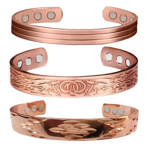 男女光泽可调纯铜磁疗袖带 - Product Image 1