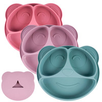 Plaque de séparation en silicone sans BPA pour nourrir les enfants de bébé avec séparateurs pour organiser la nourriture