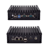 Intel N100 N350 2*2.5G LAN 2*RS232/485 2*HD+DP Tiga Layar Win10 Linux Mini PC Industri Tanpa Kipas Komputer Tertanam