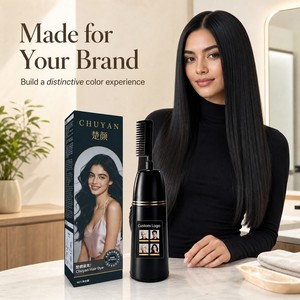 Crema de Tinte Permanente para el Cabello con Extracto Herbal Natural y Cepillo Integrado, Marca Privada, Grado Profesional - Product Image 1