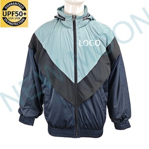 High Quality Wholesale Custom Men's Windbreaker <b>Jacket</b> Front Zipper Colorblock Outdoor Lightweight Windbreaker <b>Jacket</b> UPF50+ - Product Image 4