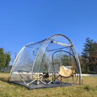 Tente à bulles-Tente Igloo transparente-Maison à écran pour 2 à 3 personnes-Grande nacelle surdimensionnée résistante aux intempéries-Protection contre le froid