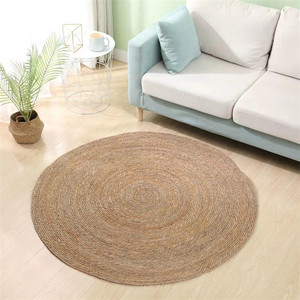 Alfombra <span class=keywords><strong>de</strong></span> entrada cuadrada, alfombras modernas bohemias, área duradera <span class=keywords><strong>de</strong></span> algodón caqui para dormitorio, sala <span class=keywords><strong>de</strong></span> estar, círculo marrón, espectáculo <span class=keywords><strong>de</strong></span> <span class=keywords><strong>ganchillo</strong></span>, acento grande - Product Image 4