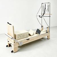 Hochwertiges Pilates Yoga Trainingsstudio Heim-Reformer-Bett Pilates Reformer aus Eichenholz