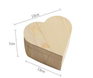 Scatola in Legno <span class=keywords><strong>a</strong></span> Forma di Cuore con Cerniera, Artigianale, Lucida, Personalizzata, per Gioielli, Regalo Ricordo Retrò, <span class=keywords><strong>San</strong></span> <span class=keywords><strong>Valentino</strong></span> - Product Image 5