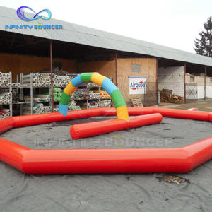 Juego deportivo inflable de PVC comercial, <span class=keywords><strong>pista</strong></span> de carreras de <span class=keywords><strong>Mario</strong></span> Kart inflable duradera para exteriores para niños, Karting a la venta - Product Image 6