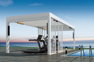 Tùy Chỉnh Chống Mưa Sinh Thái Thân Thiện Chống Thấm Nước Nhôm Điện Pergola Mái Nhà Với Side Screens Vườn Pergola Waterproof Pavilion - Product Image 6