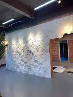 Revêtement mural en pierre PU moderne, imitation roche de montagne, légère, imperméable, pour intérieur et extérieur, à veinage continu