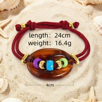 Bracelet D999 tendance en résine acrylique avec breloque nez de cochon, perles colorées plaquées or, fait main, bijoux en corde tressée pour femmes et hommes