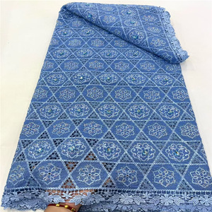 Tessuti in Pizzo con Paillettes e Perline di Alta Qualità Nigeriana, Delicato Pizzo per Abiti <span class=keywords><strong>da</strong></span> <span class=keywords><strong>Sposa</strong></span> e <span class=keywords><strong>da</strong></span> Cerimonia - Product Image 4