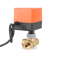 Vanne à boisseau sphérique motorisée en laiton 2/3 voies de 1/2 à 2 pouces avec actionneur électrique pour eau, OEM, AC24V/110V/220V, vente en gros
