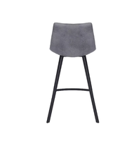 Tabouret de bar moderne en vente directe, tabouret haut sans bras avec dossier et base en métal pour hauteur de comptoir de cuisine