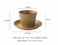 Tasse à café en céramique artisanale vintage en forme de bouche de cochon, finition mate, disponible en 5 couleurs, pour la maison, le bureau, le café, ensemble cadeau original et durable