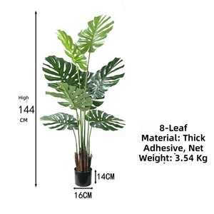 Plantes artificielles <span class=keywords><strong>Monstera</strong></span> <span class=keywords><strong>Variegata</strong></span> simulées de 1,37 m, arbres bonsaïs, verdure, décoration paysagère, mariages en extérieur, plantes en plastique - Product Image 4
