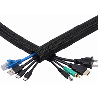Funda Trenzada de PET Expandible Ignífuga, Protector de Cables de Poliéster Resistente a los Rayos UV para Cableado Electrónico