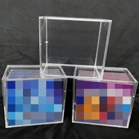 Boîtier de présentation de cartes TCG en acrylique transparent poli et épaissi, personnalisable en usine, avec couvercle magnétique