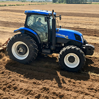 Tracteur à roues 4x4 d'occasion Holland T1404B 160 CV Moteur Diesel FPT Boîte de vitesses Bleu et Noir Premium 99% Neuf