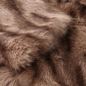 Manteau en fausse fourrure pour <span class=keywords><strong>femme</strong></span>, imprimé léopard, col à revers, polyester, marron, manches longues - Product Image 4