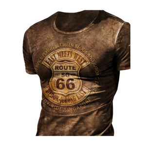 T-shirts pour hommes à motif personnalisé, coupe ample et oversize, style vintage, manches courtes, design tendance, col rond, lettres graphiques, 100% coton - Product Image 1