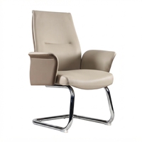 Ensemble de chaises de bureau exécutives modernes en cuir à dossier haut avec chaises visiteurs pivotantes à base en acier pour usage scolaire et commercial