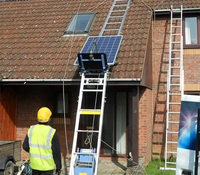 Élévateur de panneaux solaires électrique, équipement de levage portable pour panneaux solaires, idéal pour la construction de toitures