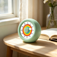Timer Dapur Mekanik Analog Putar Digital 60 Menit dengan Magnet, untuk Meja Restoran, Belajar, Hadiah, Trik, Meja Kerja, Anak-anak