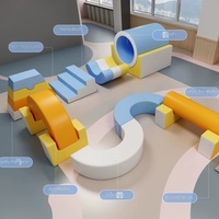 Ensemble de jeu souple pour l'entraînement à l'équilibre et aux exercices physiques pour enfants, équipement de terrain de jeu intérieur pour enfants, blocs de mousse à combinaison libre